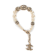 Shop 100% authentic Chanel 15s Multicolor Crystal Pearl CC Bracelet on Labellov.com
