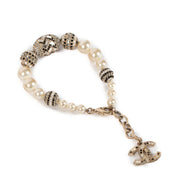 Shop 100% authentic Chanel 2015 Multicolor Crystal Pearl CC Bracelet on Labellov.com