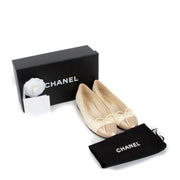 Shop 100% authentic Chanel Cream Leather Ballerina Flats on Labellov.com