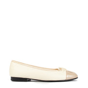 Shop 100% authentic Chanel Cream Leather Ballerina Flats on Labellov.com