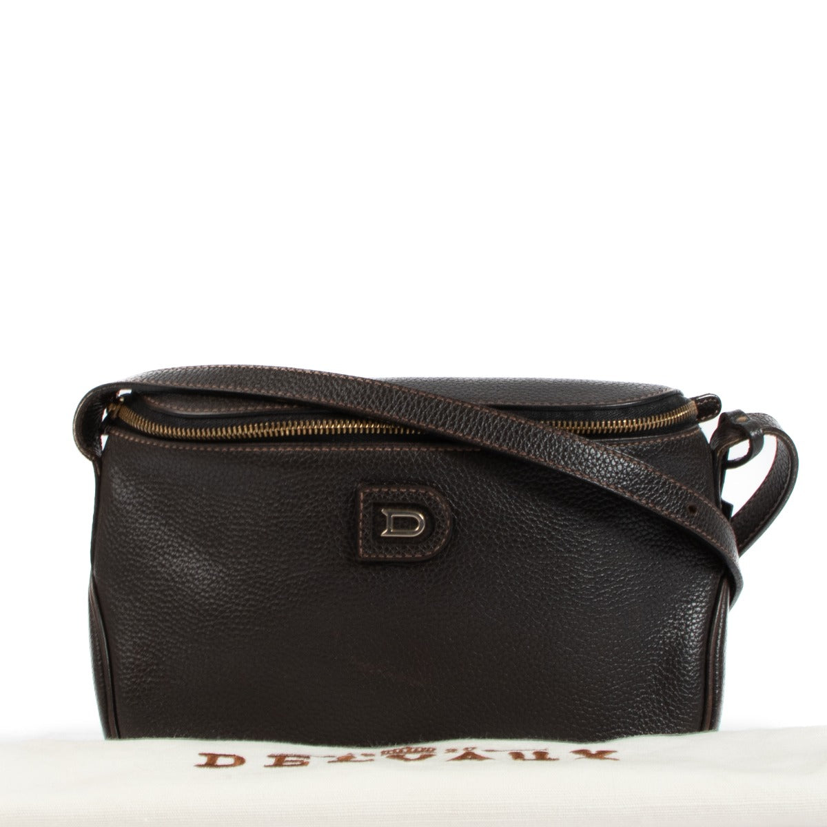 Shop a 100% authentic Delvaux Macao Brown Leather Crossbody Bag on Labellov.com