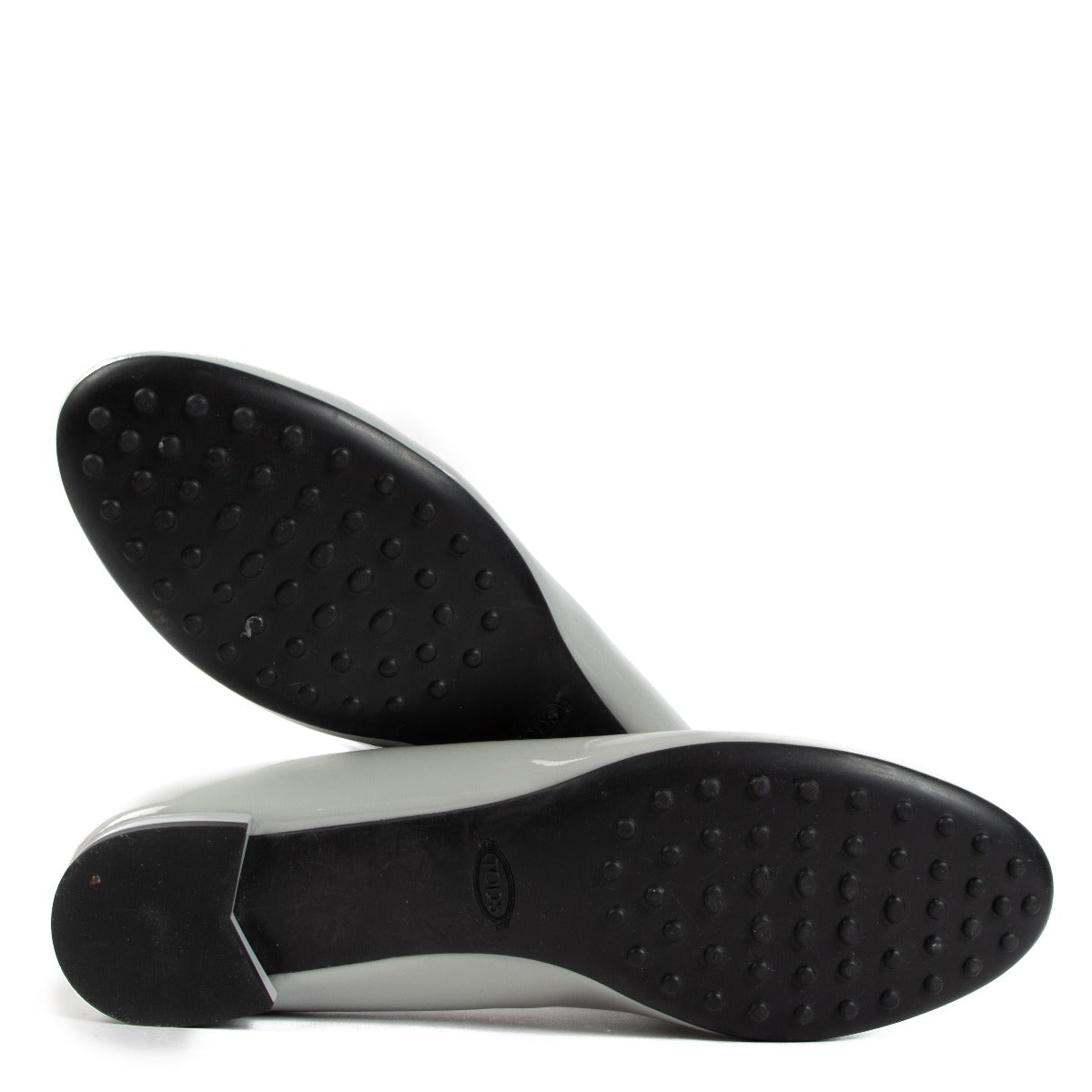 Mocassins plats en cuir verni gris Tod's – Taille 40