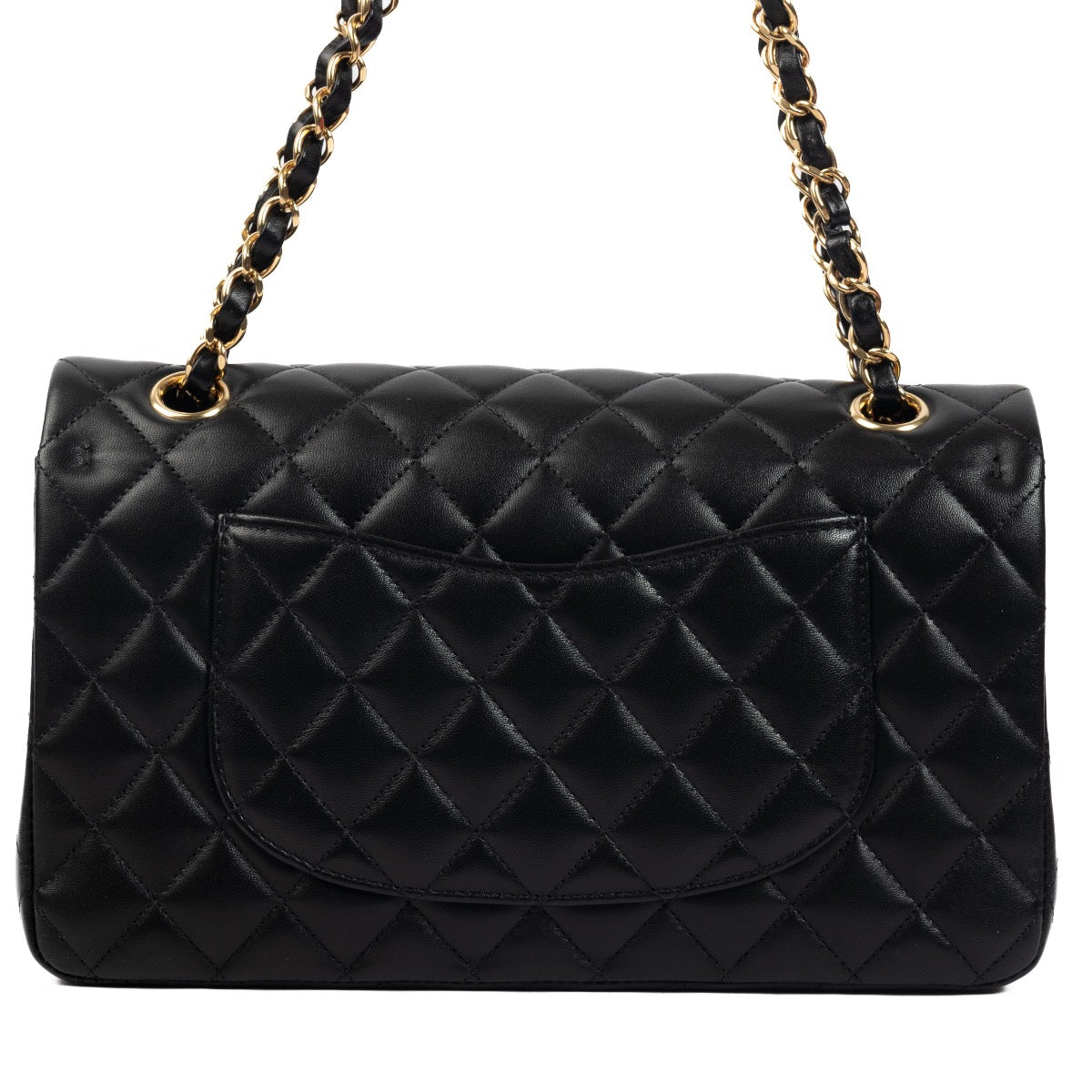 Shop 100% authentic second-hand Chanel Black Lambskin Medium Classic Flap Bag on Labellov.com
