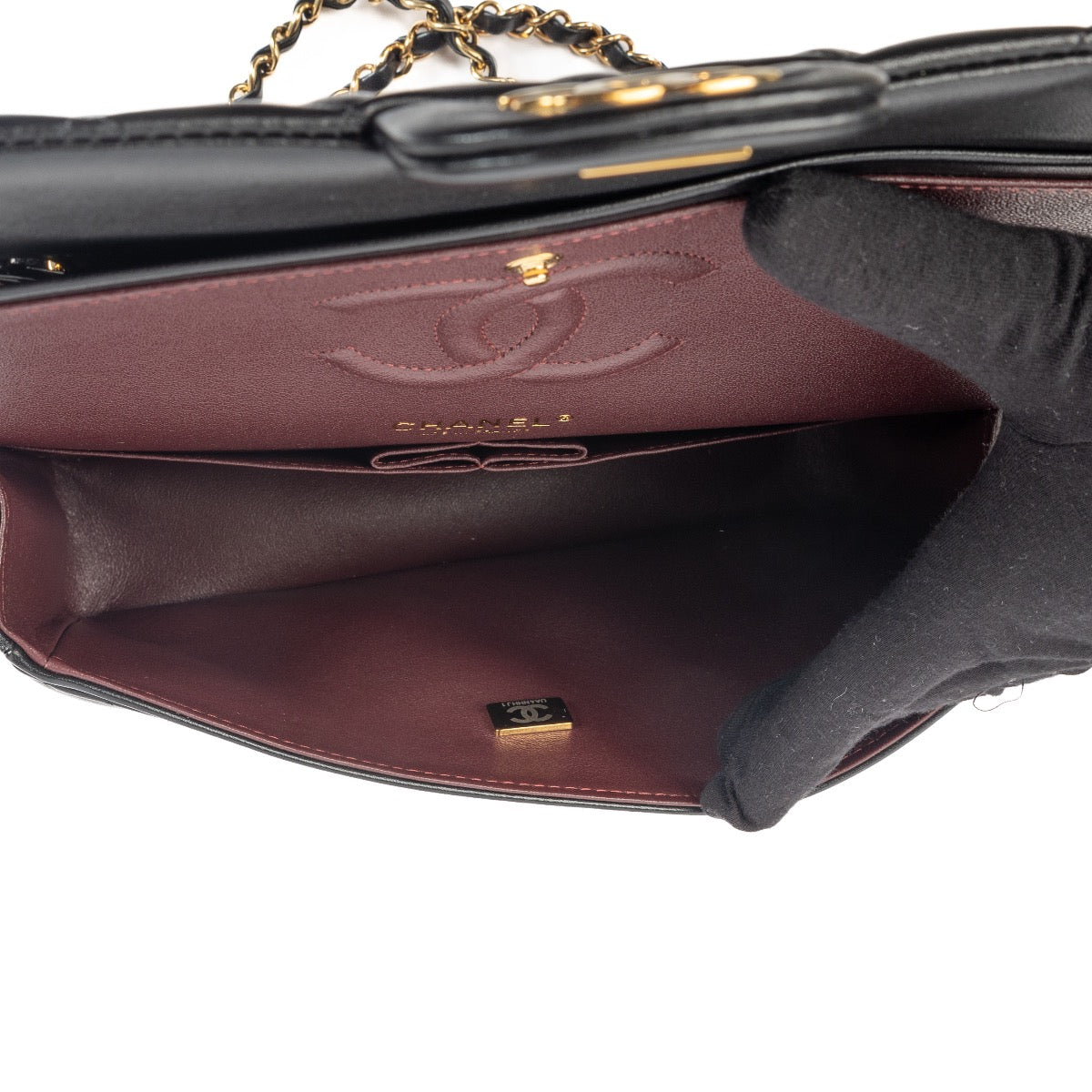 Shop 100% authentic second-hand Chanel Black Lambskin Medium Classic Flap Bag on Labellov.com