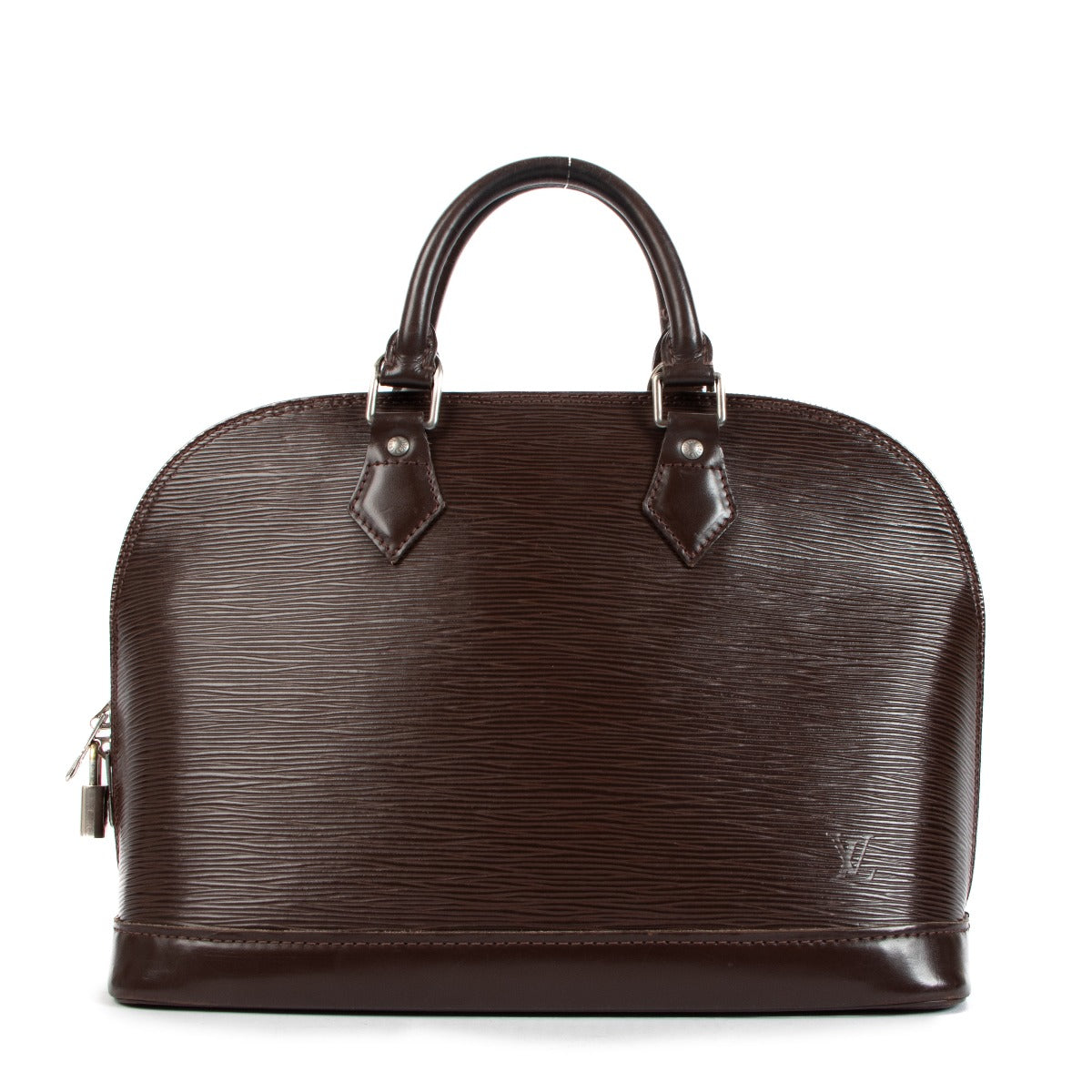 Second hand pre-owned Louis Vuitton Alma PM Moka Epi Leather on www.labellov.com
