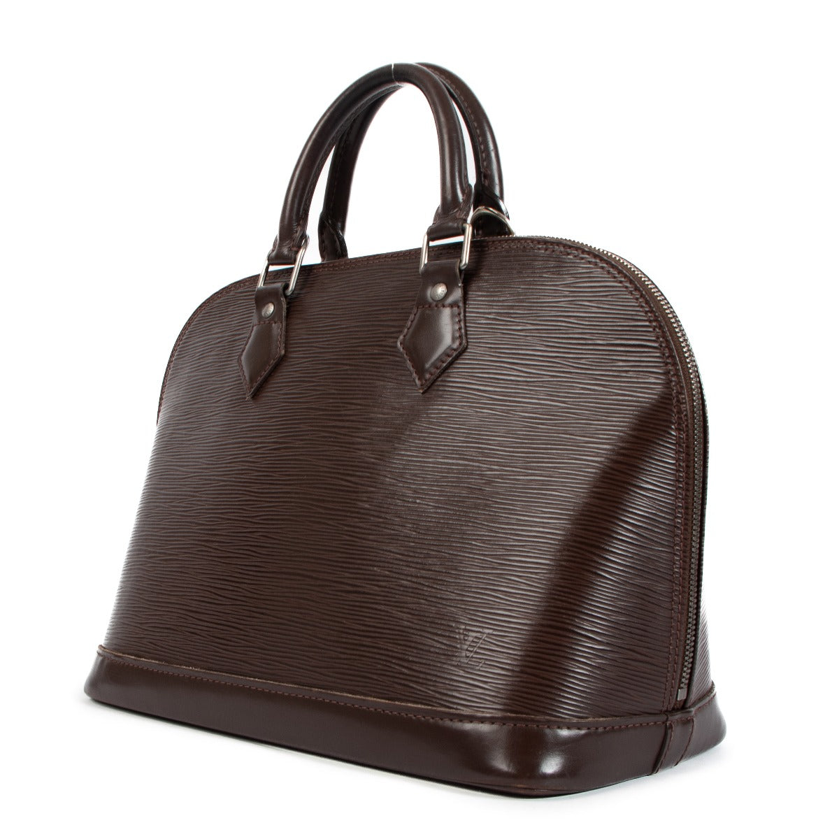 Sac Louis Vuitton Alma PM en cuir Épi Moka