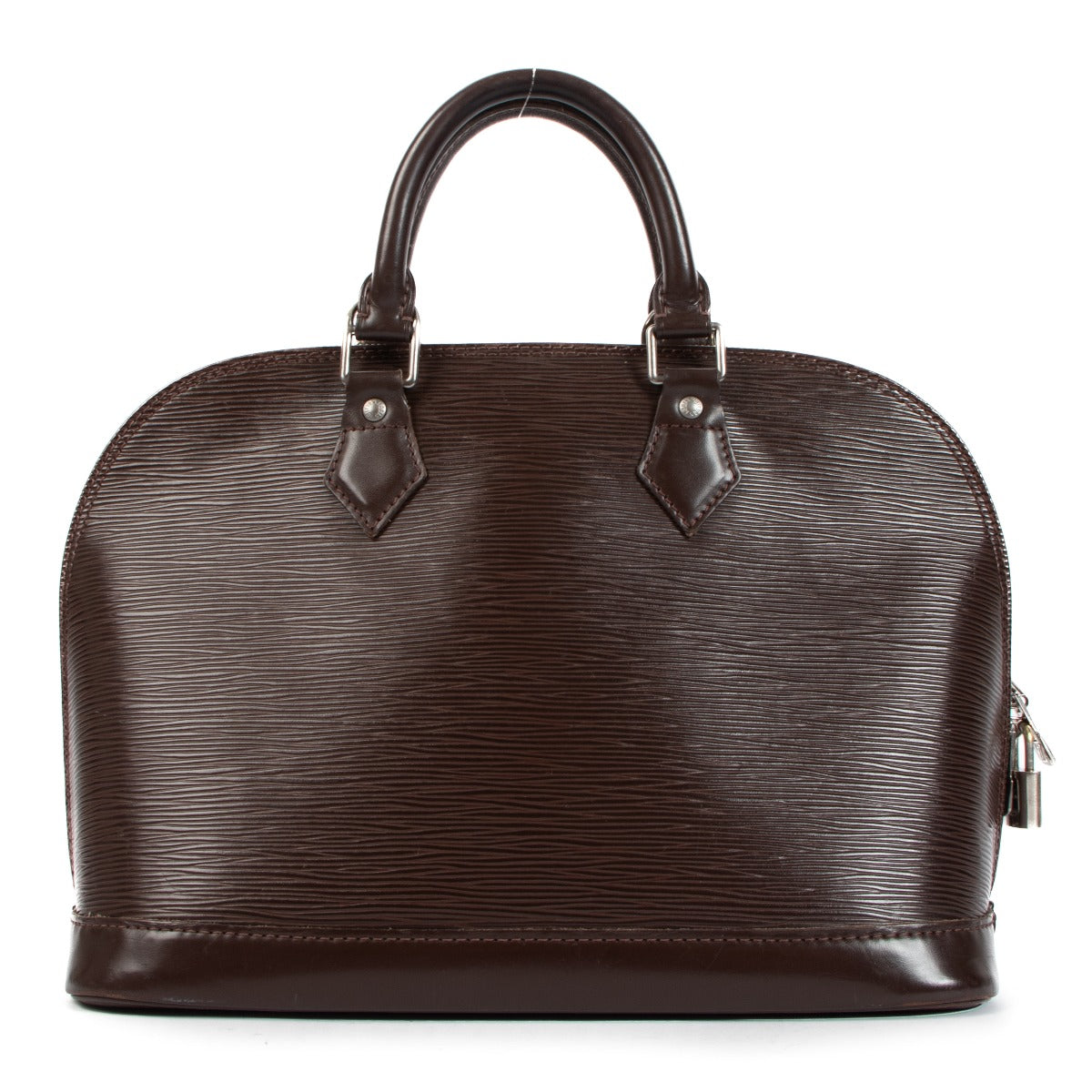 Sac Louis Vuitton Alma PM en cuir Épi Moka