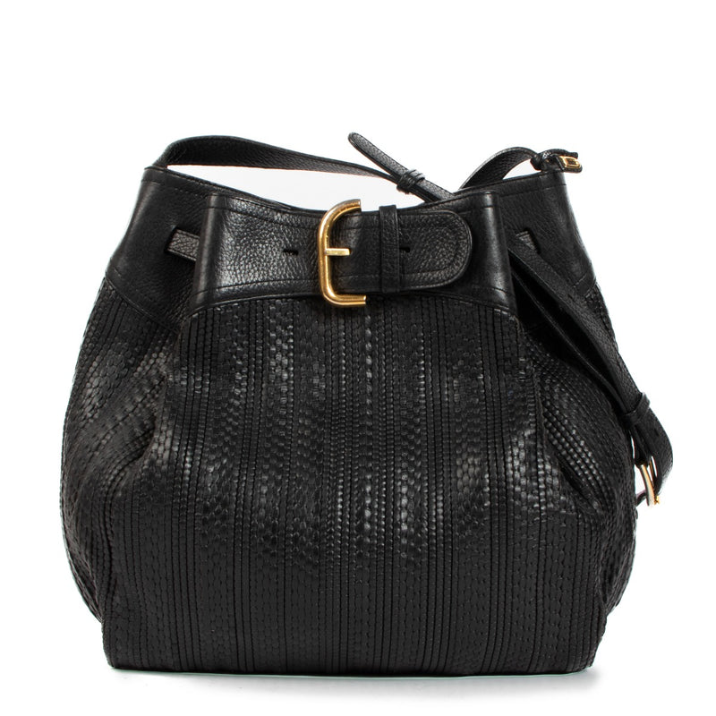 shop authentic second hand Delvaux Black Souverain Toile de Cuir Crossbody Bag on Labellov.com