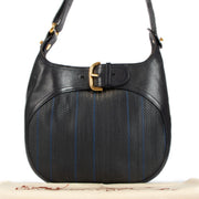 shop authentic second hand Delvaux Blue Chardonnay Toile De Cuir Crossbody Bag on Labellov.com
