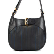 shop authentic second hand Delvaux Blue Chardonnay Toile De Cuir Crossbody Bag on Labellov.com