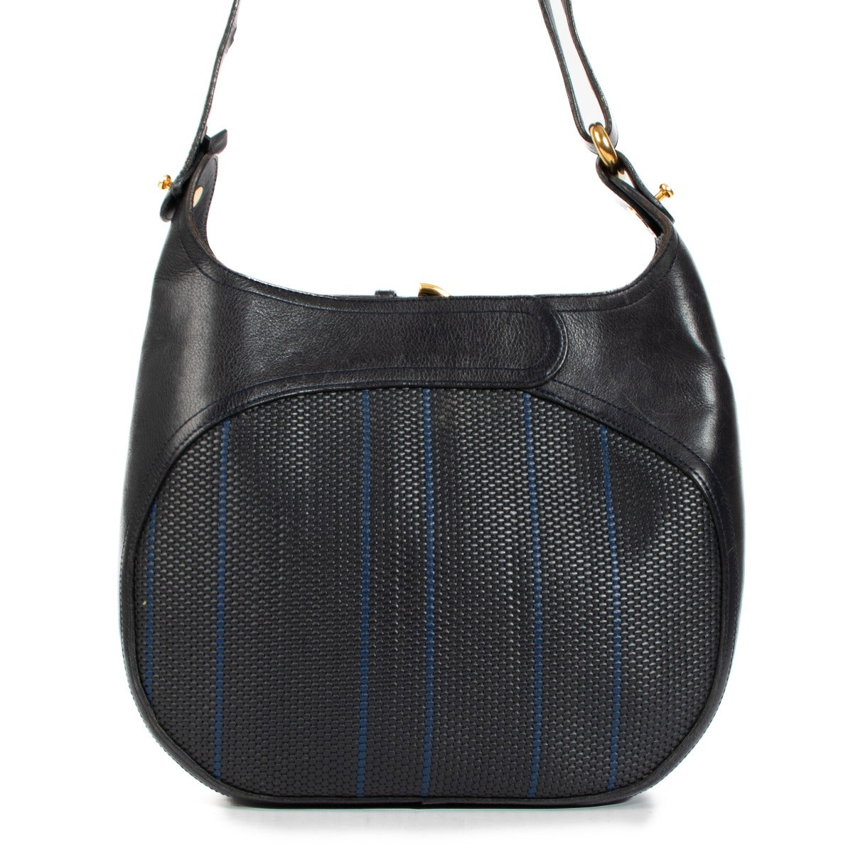 Delvaux Blue Chardonnay Toile De Cuir Crossbody Bag