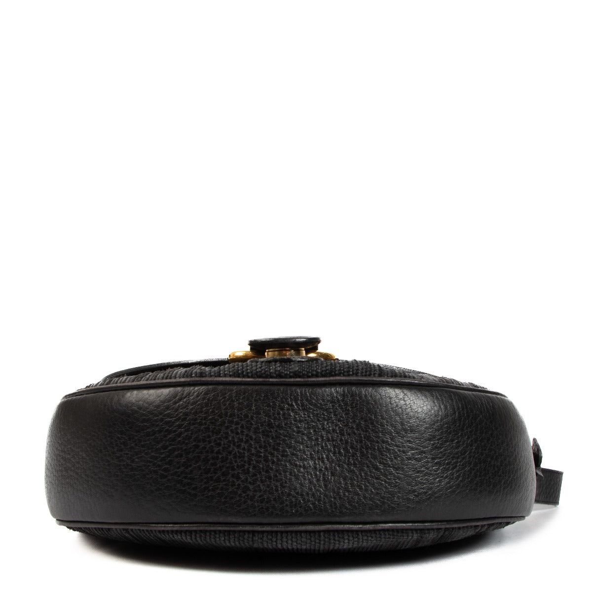 Sac bandoulière Delvaux en toile de cuir noire