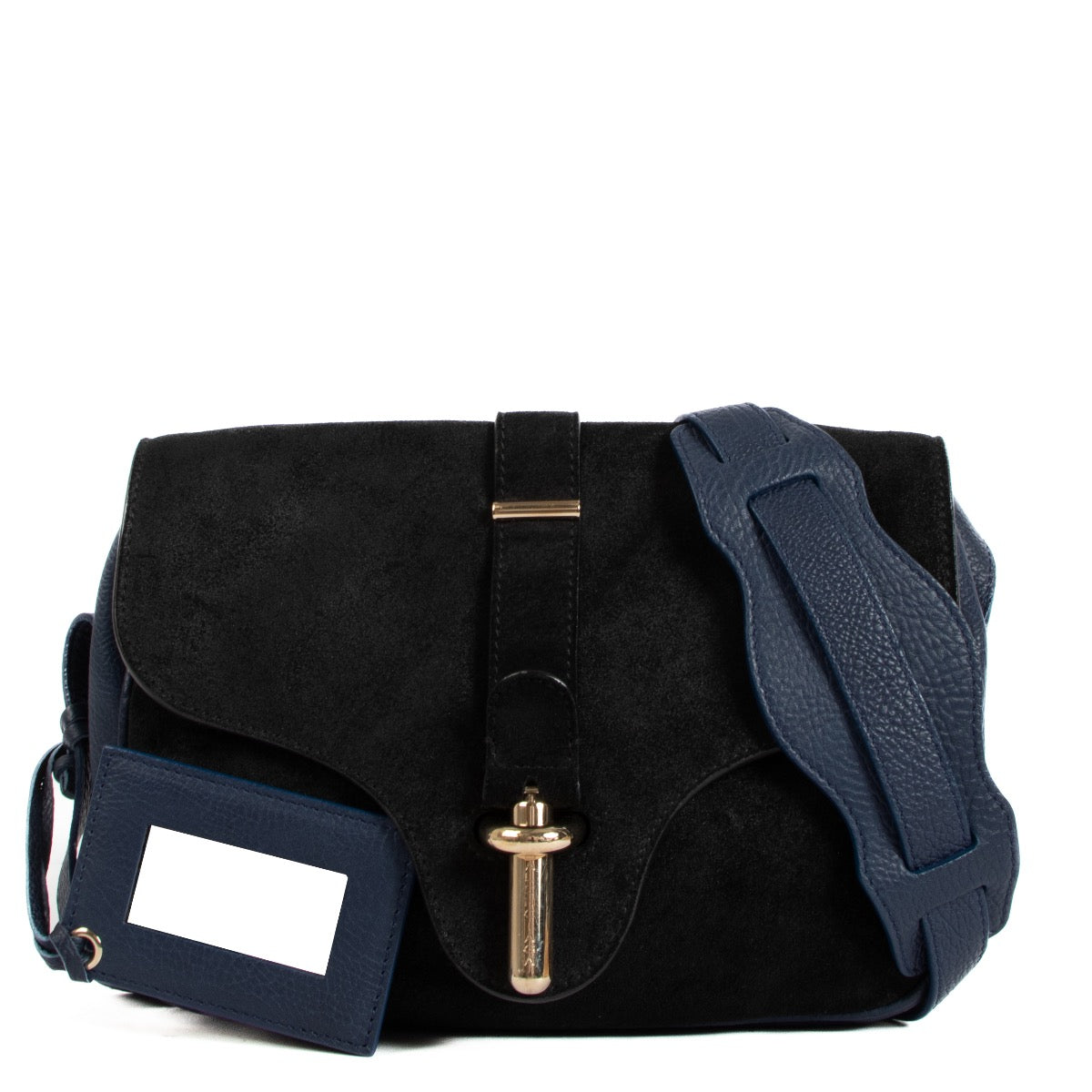 shop 100% second hand Balenciaga Black/Blue Suede Tube S Crossbody Bag on Labellov.com