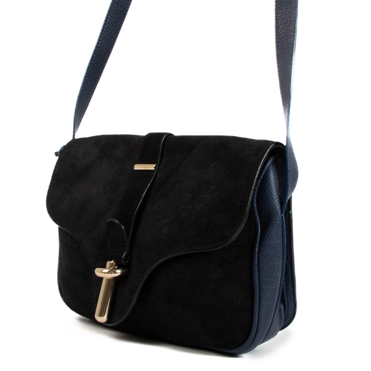 shop 100% second hand Balenciaga Black/Blue Suede Tube S Crossbody Bag on Labellov.com