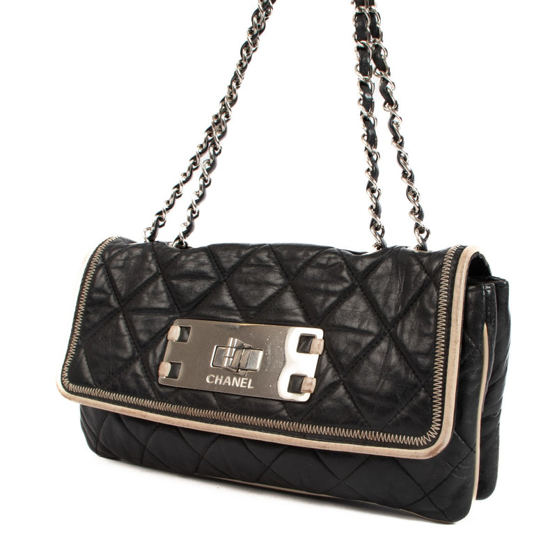 Chanel Black East West Mademoiselle Flap Bag