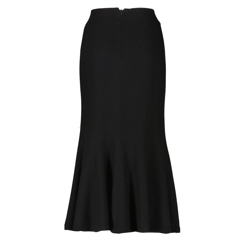 Chanel 93A Zwarte Wollen Maxi-rok - Maat 42