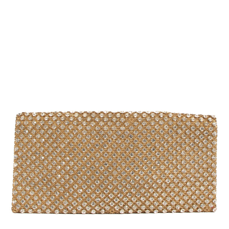 Delvaux 1960s Gold Crystal Clutch