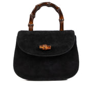 Shop 100% authentic second-hand Gucci Black Suede Micro 1947 Bamboo Crossbody Bag on Labellov.com