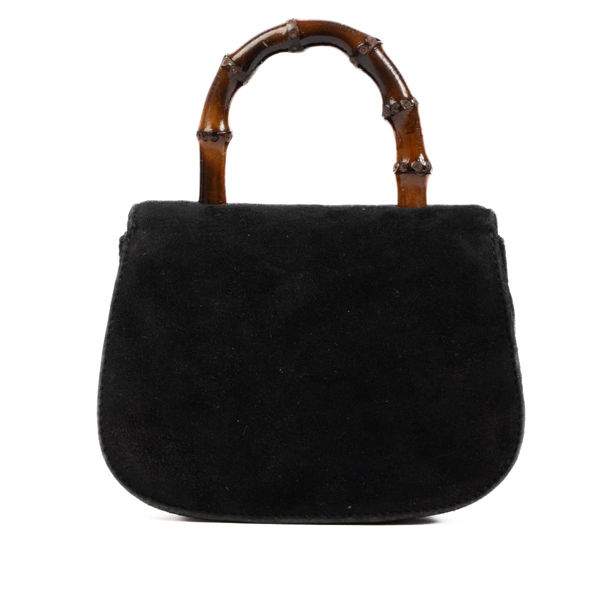 Shop 100% authentic second-hand Gucci Black Suede Micro 1947 Bamboo Crossbody Bag on Labellov.com