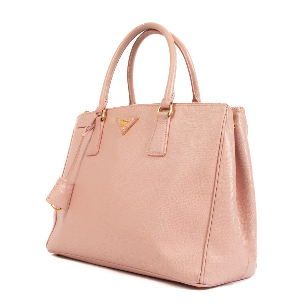 Shop safe online at Labellov in Antwerp, Brussel and Knokke this 100% authentic second hand Prada Pink Large Galleria Saffiano Leather Bag