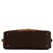 Shop 100% authentic second-hand Delvaux Brown Airess Shoulder Bag Canvas + Toiletry Case on Labellov.com