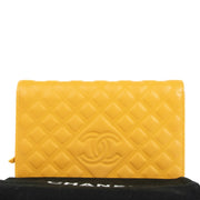 Chanel CC Yellow Calfskin Wallet On Chain