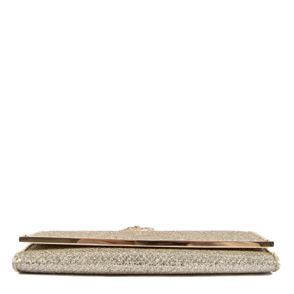 Shop safe online at Labellov in Antwerp, Brussels and Knokke these 100% authentic second hand Jimmy Choo Milla Glitter Clutch