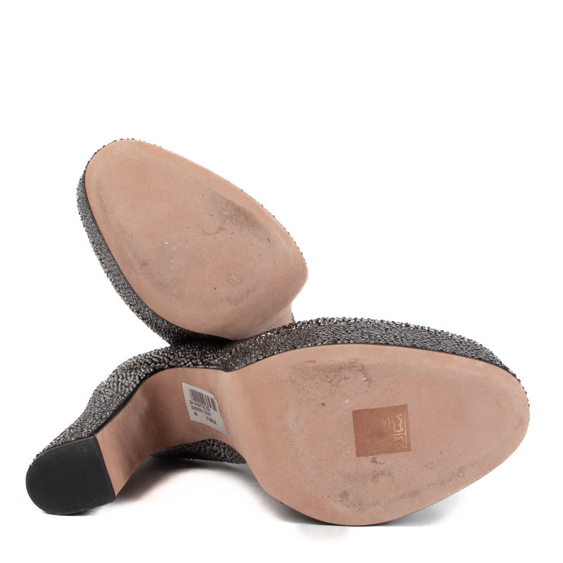 Shop 100% authentic Valentino Garavani Black Tan-Go Pumps Strass - Size 40 on Labellov.com