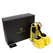 shop authentic second hand Versace Medusa Aevitas Yellow Platform Pumps - Size 39 on Labellov.com