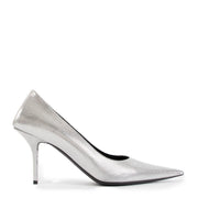 shop authentic second hand Balenciaga Silver Square Knife Pumps - Size 40 on Labellov.com