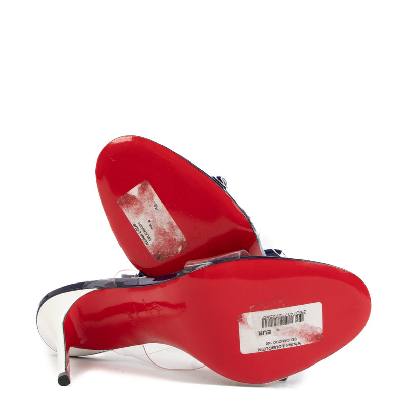 shop authentic second hand Christian Louboutin Blue PVC Pumps - Size 39 1/2 on Labellov.com