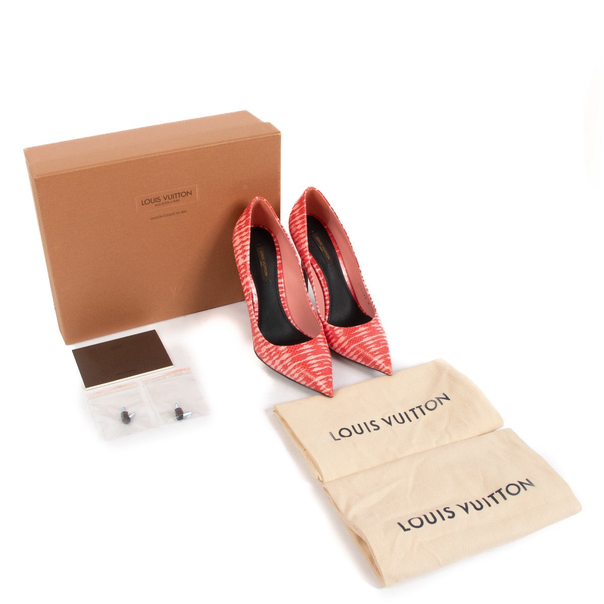 Shop 100% authentic Louis Vuitton Pink Eyeline Python 105 Pumps - Size 39 on Labellov.com.