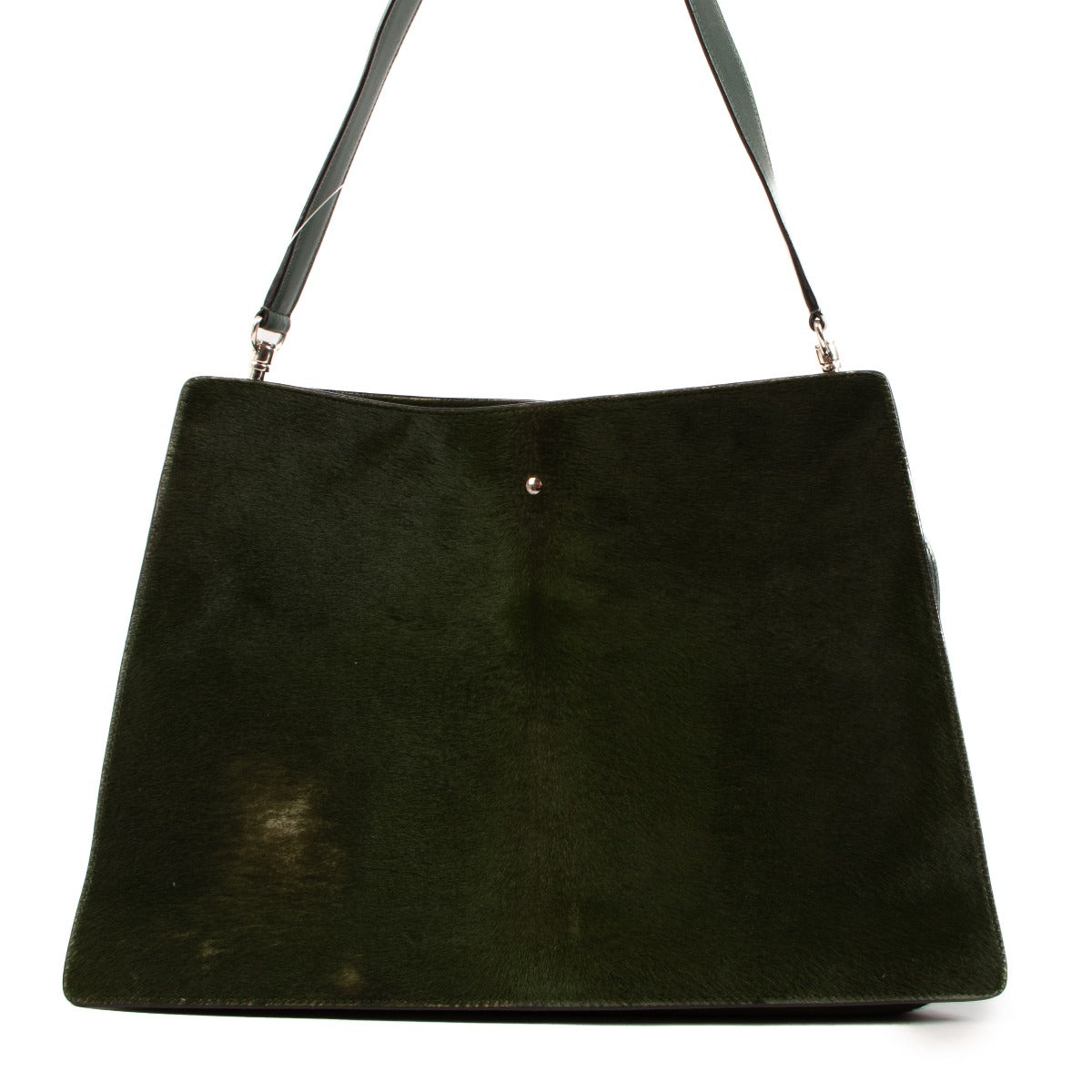 Celine Green Pony Hair Nieuwe Schoudertas