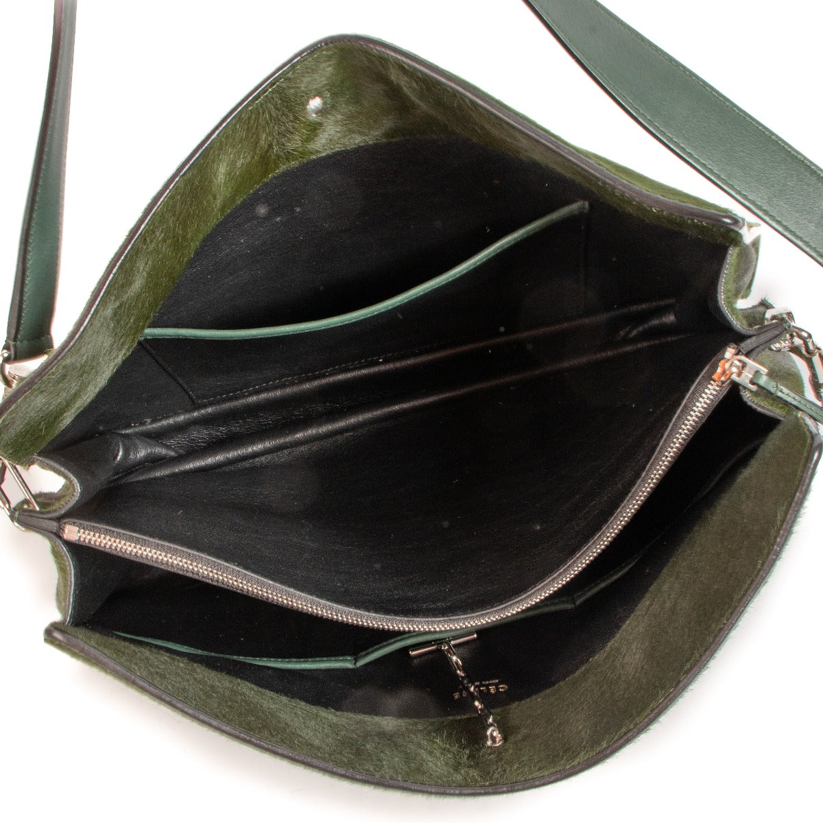 Celine Green Pony Hair Nieuwe Schoudertas