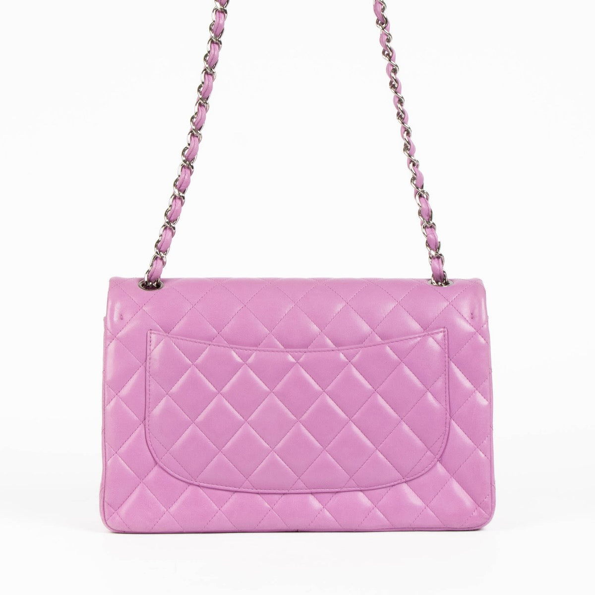 Chanel Pink Lambskin Large/Jumbo Classic Flap Bag – Labellov