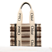 Chloé Multicolor Knitted Woody Tote Bag