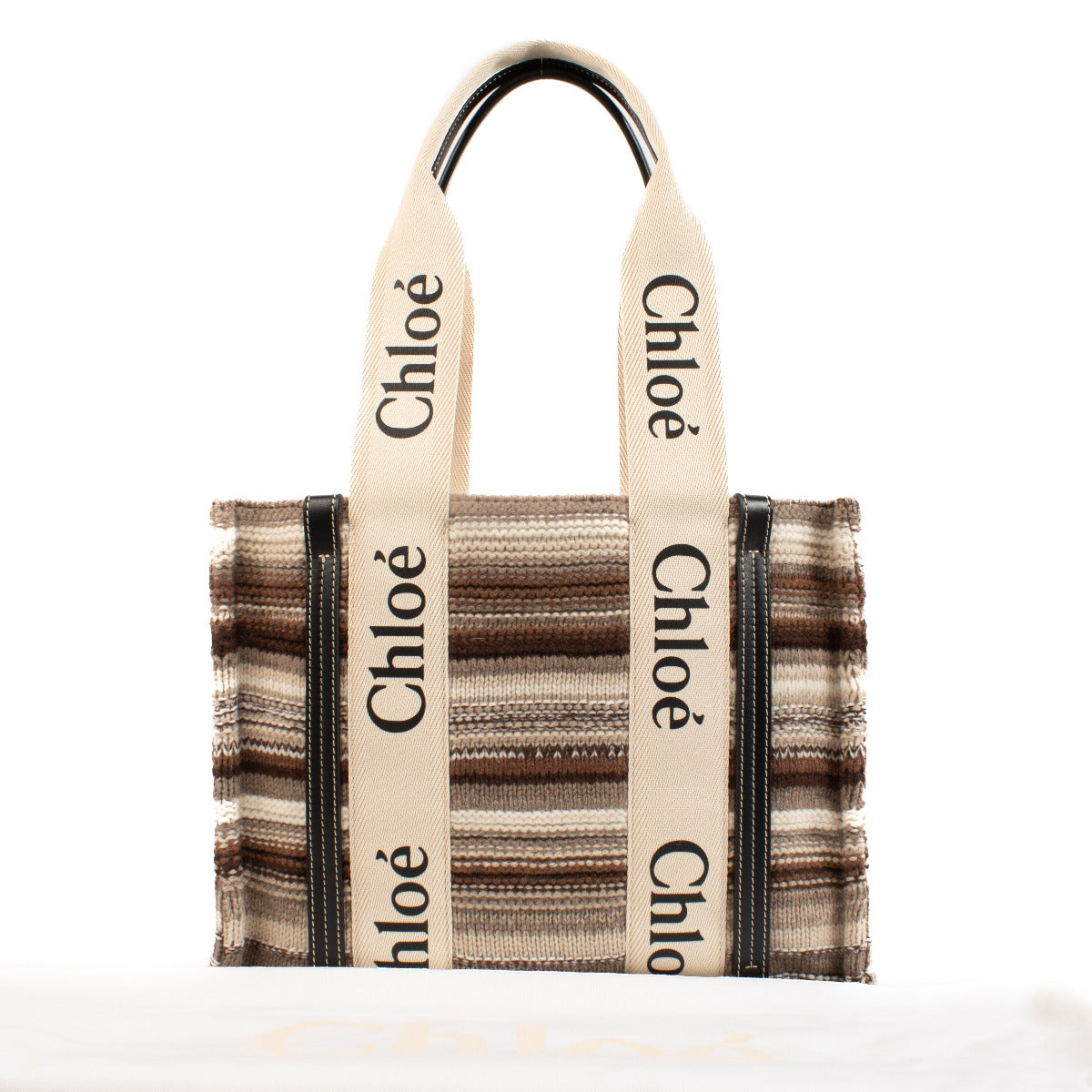 Chloé Multicolor Knitted Woody Tote Bag