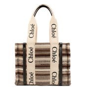 Chloé Multicolor Knitted Woody Tote Bag