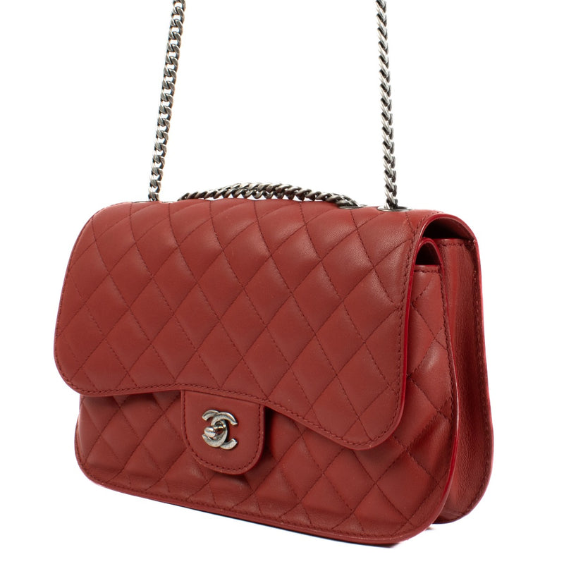 Buy authentic second hand Chanel Red Goatskin Large Flap Bag at Labellov.com