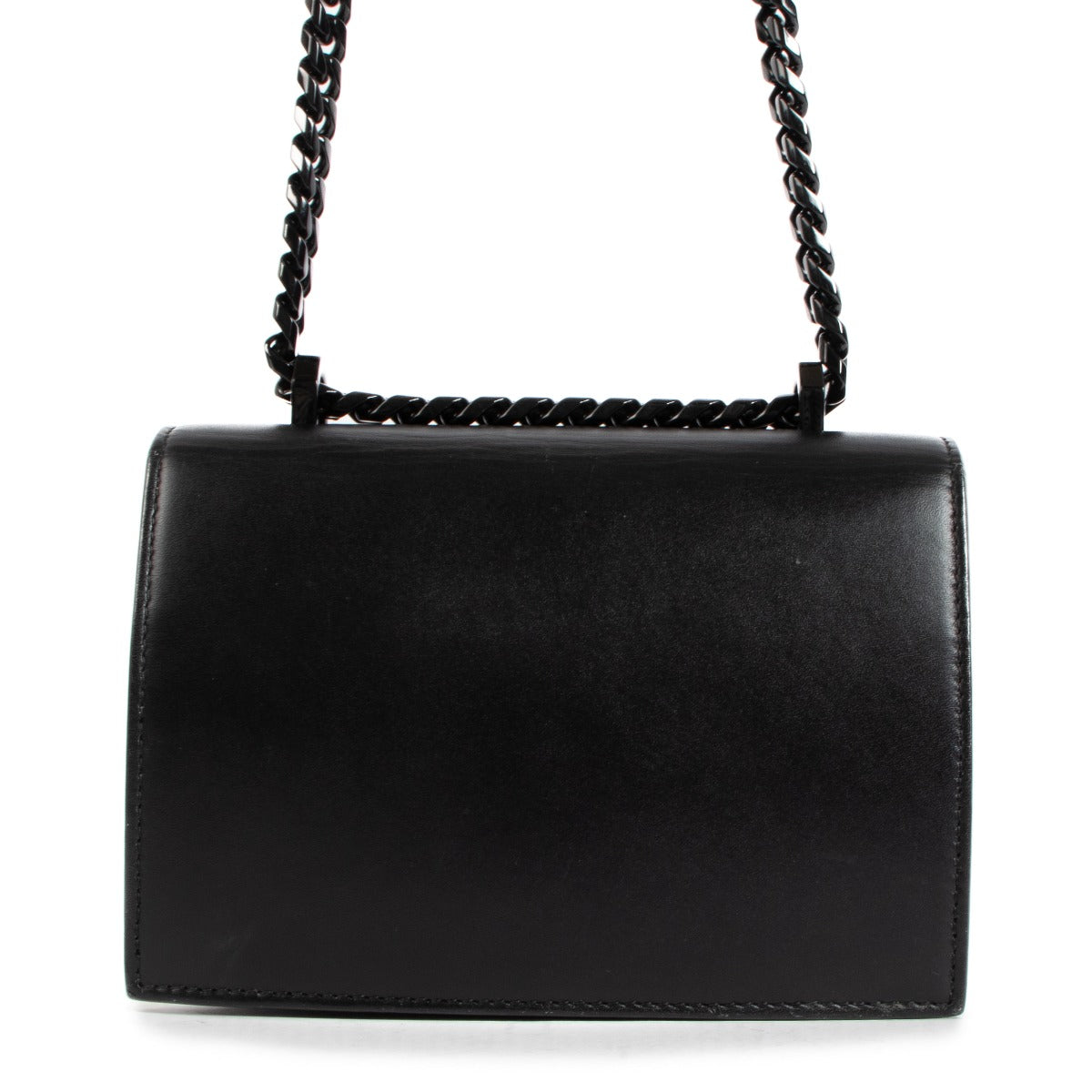 Alexander McQueen Black Mini Jewelled Satchel Crossbody