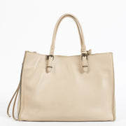 Shop the authentic Balenciaga Beige Mini Papier A4 Bag second hand on Labellov.com