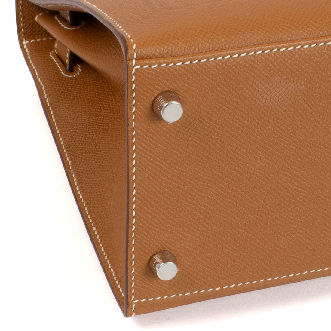 Hermès Kelly 28 Or Epsom Métal argenté palladié