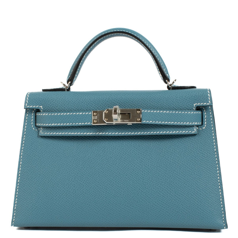2023 Hermès Kelly Mini New Bleu Jean Epsom PHW