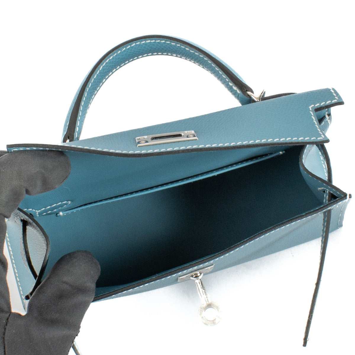 Hermès New Bleu Jean Kelly Mini