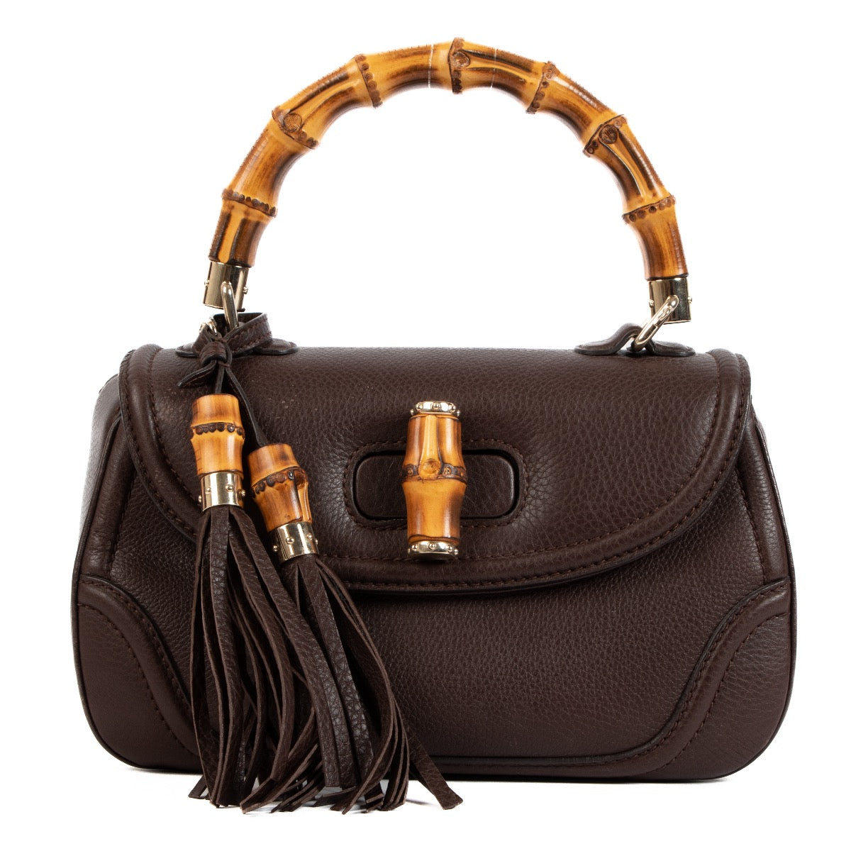 shop 100% authentic second hand Gucci Brown Bamboo Top Handle on Labellov.com