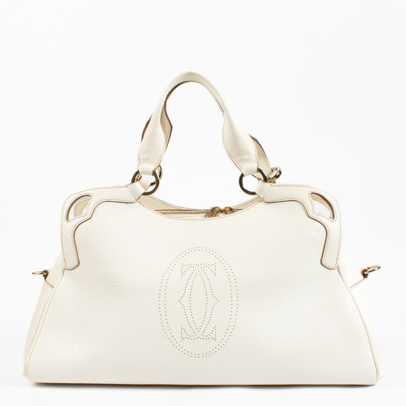 Cartier White Marcello Top handle