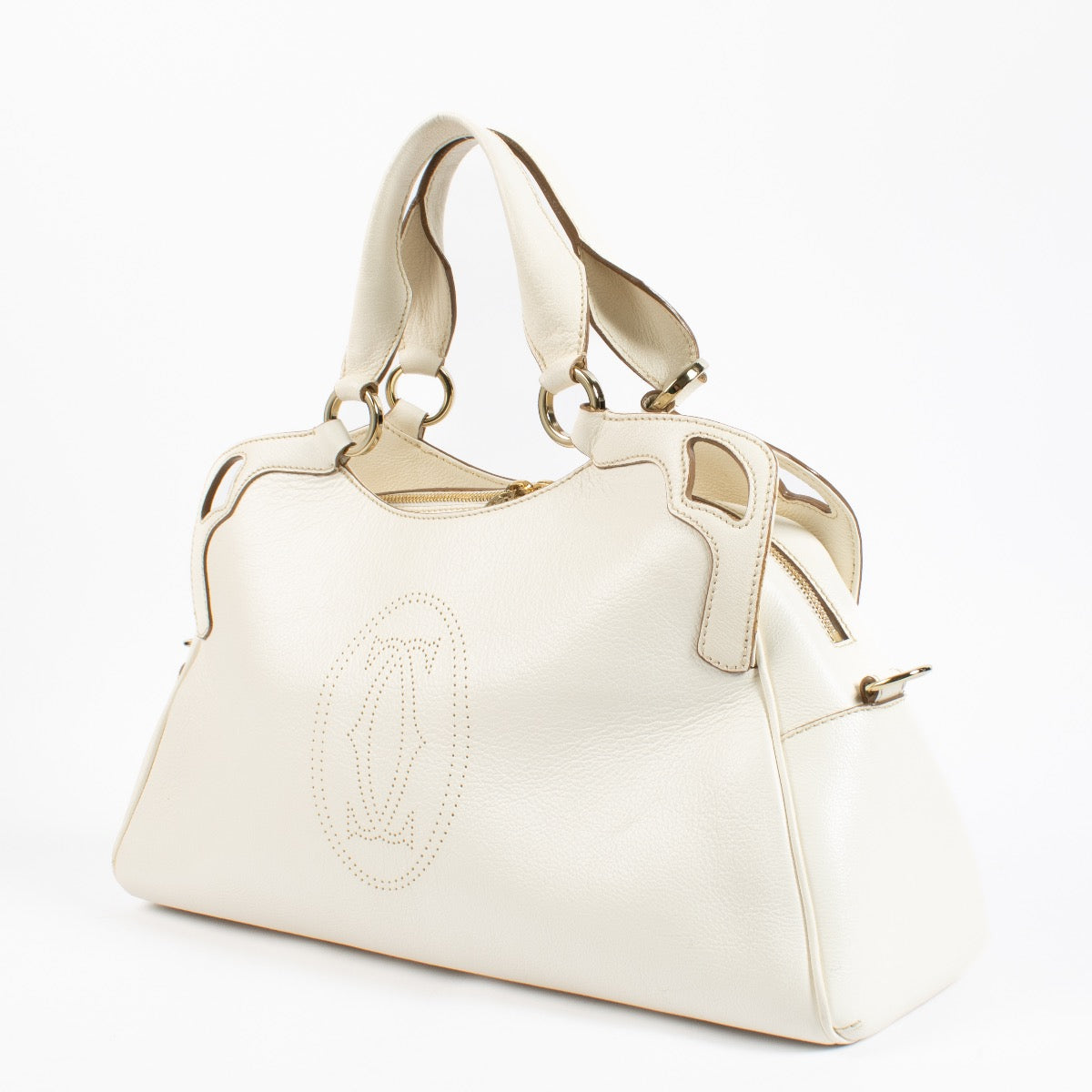 Cartier White Marcello Top handle