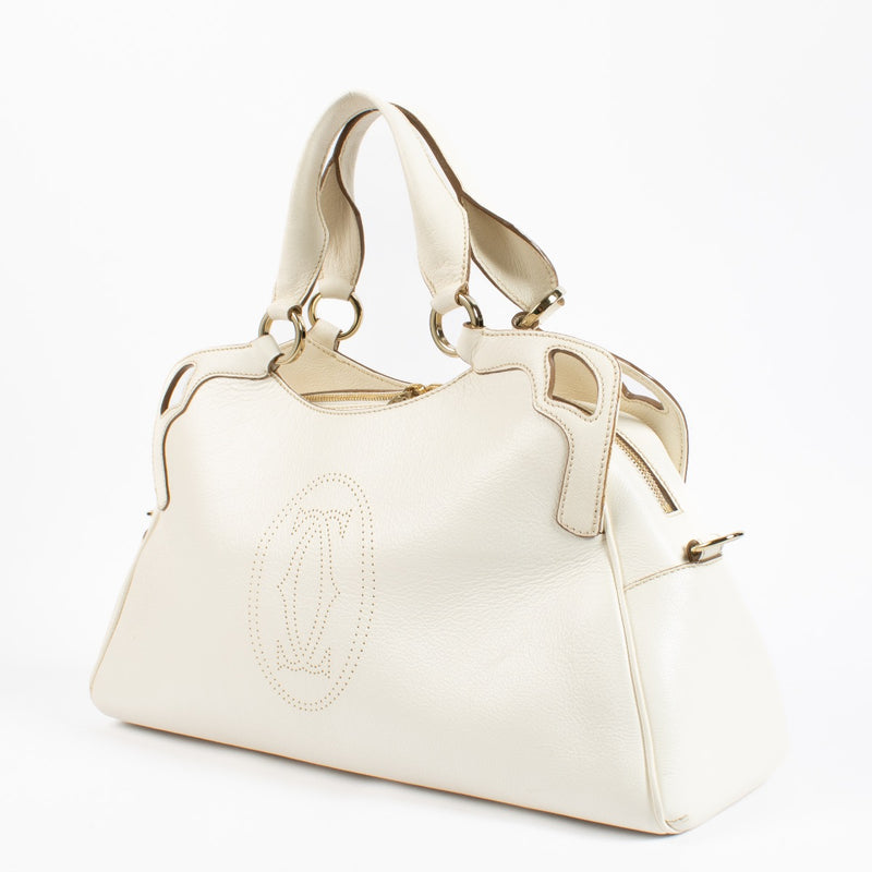 Cartier White Marcello Top handle