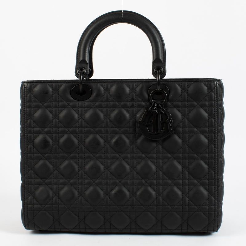 Christian Dior Black Matte Lady Dior Bag