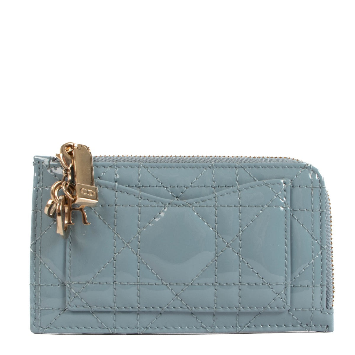 shop 100% authentic second hand Christian Dior Lady Dior Blue Cardholder on Labellov.com
